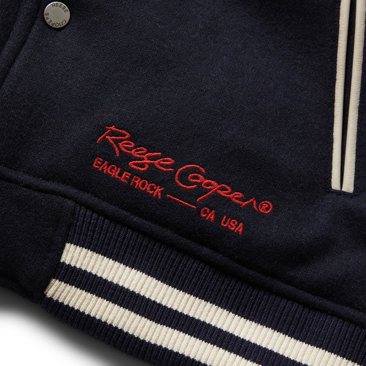 Reese Cooper Outerwear TWO STEPS FORWARD WOOL VARSITY JACKET