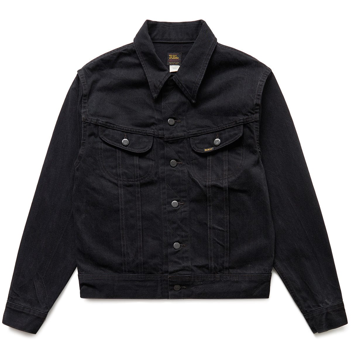 RRL BLACKWASHED DENIM JACKET BLACK