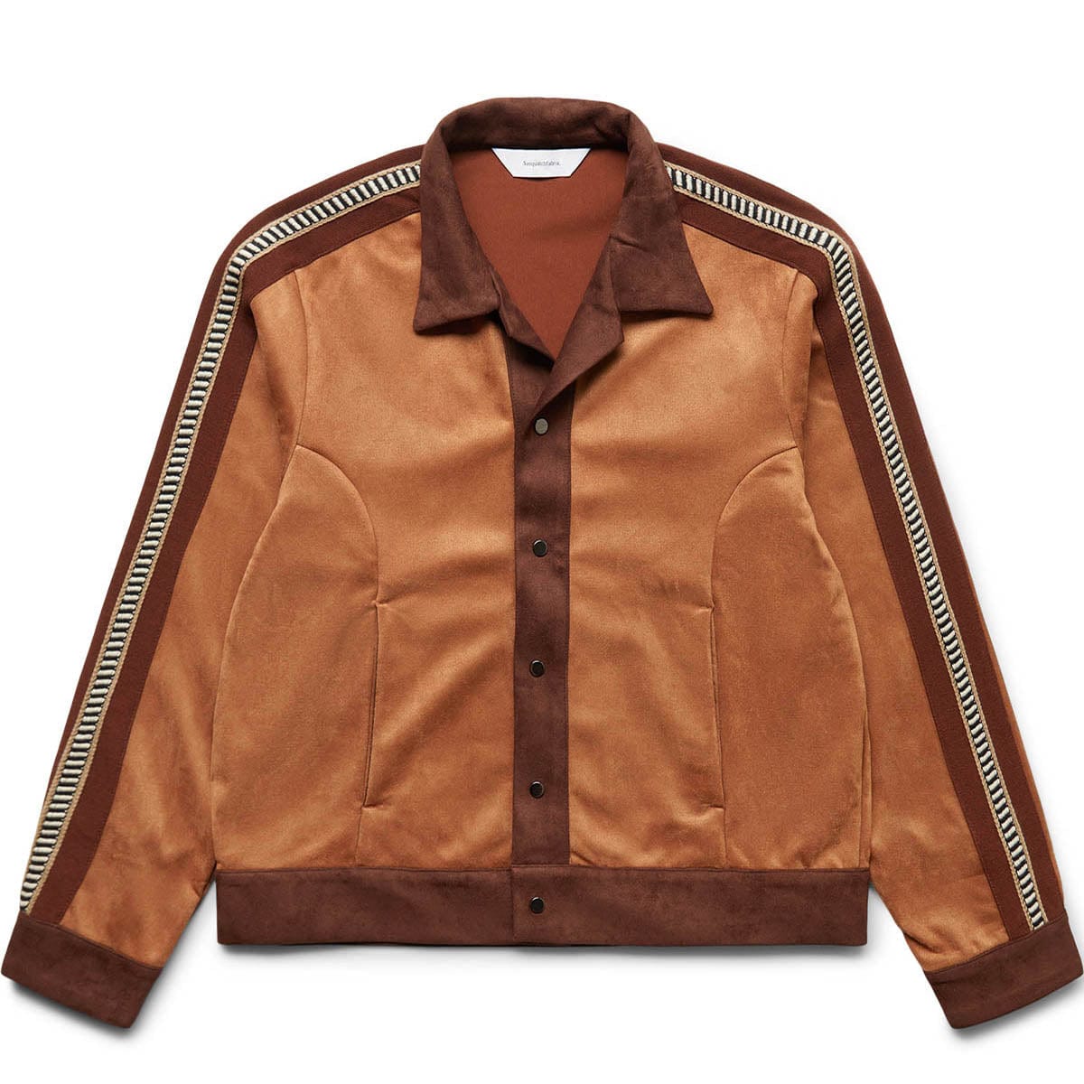 Sasquatchfabrix Outerwear FAUX SUEDE TRACK JACKET CAMEL L