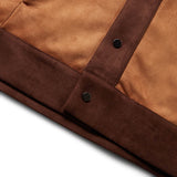 Sasquatchfabrix Outerwear FAUX SUEDE TRACK JACKET CAMEL L