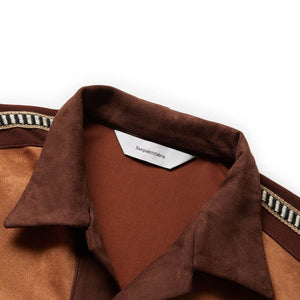 FAUX SUEDE TRACK Comprida JACKET CAMEL | Mighty Crown x Nike