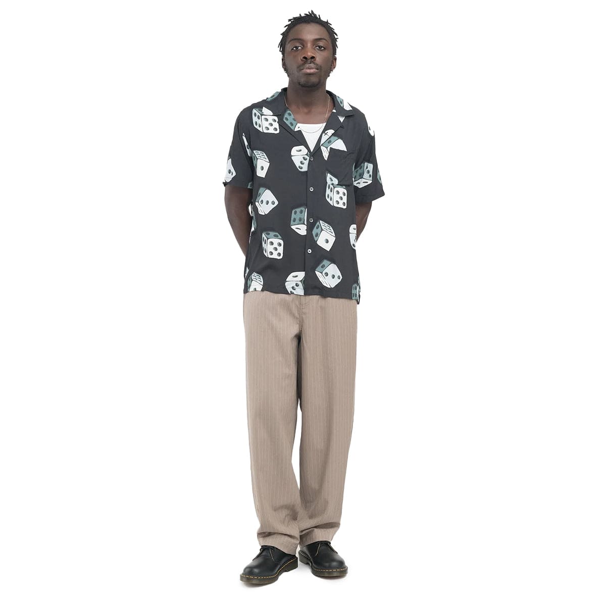 Stussy DICE PATTERN SHIRT M ダイス