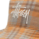 Stüssy Headwear EARTH PLAID BASIC BUCKET HAT