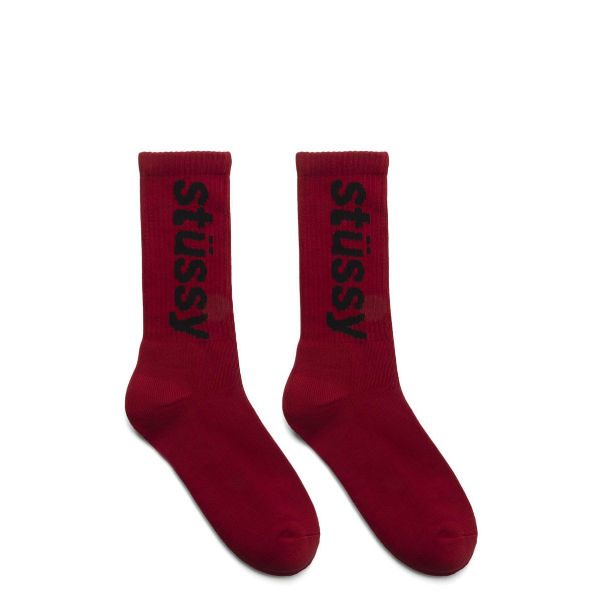 Stüssy Socks CHILI/BLACK / O/S HELVETICA CREW SOCKS