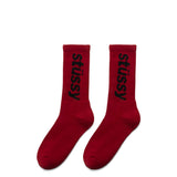 Stüssy Socks CHILI/BLACK / O/S HELVETICA CREW SOCKS