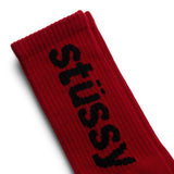 Stüssy Socks CHILI/BLACK / O/S HELVETICA CREW SOCKS