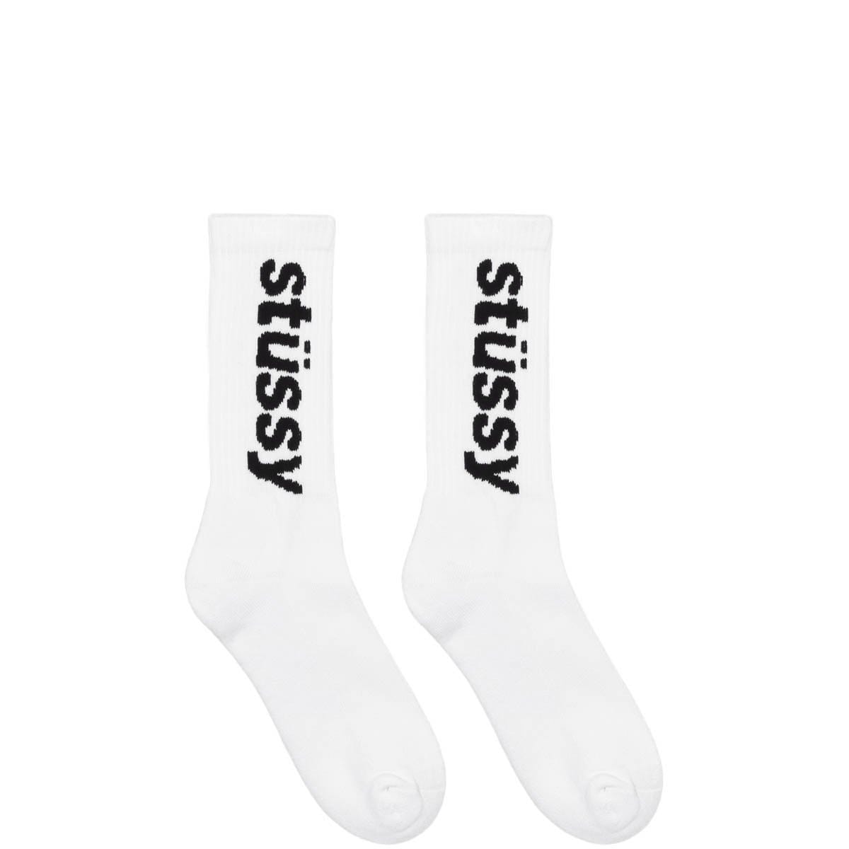 Stüssy Socks WHITE / 8-13 HELVETICA JACQUARD CREW SOCKS