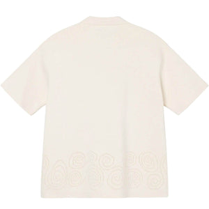 PERFORATED SWIRL KNIT SHIRT NATURAL | Bodega