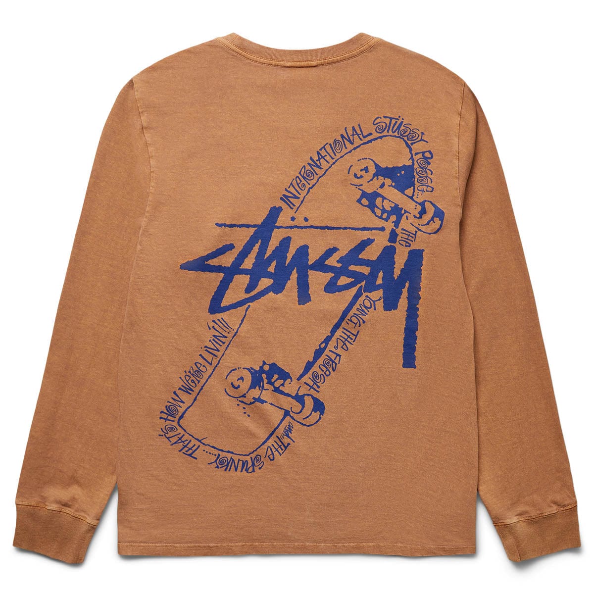 Stussy T-Shirts SKATE POSSE PIG. DYED LS TEE