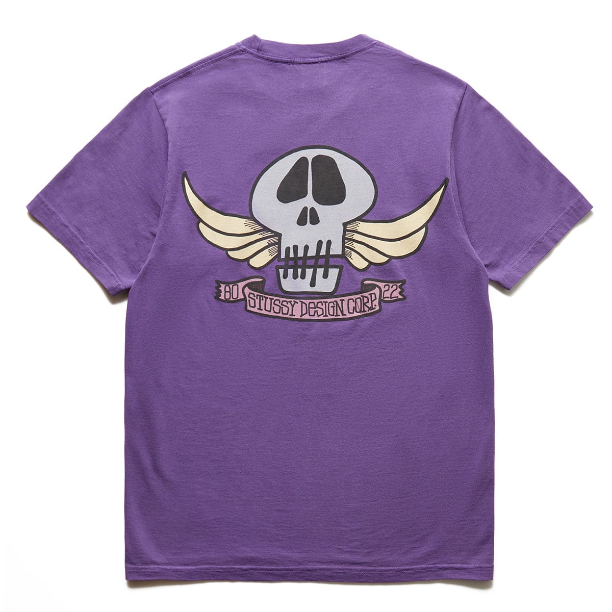 Stüssy T-Shirts SKULL WINGS PIG. DYED TEE