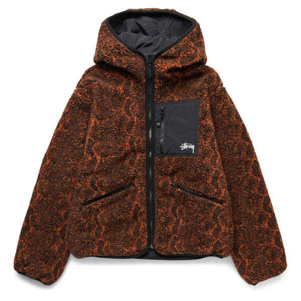 SNAKE JACQUARD SHERPA JACKET