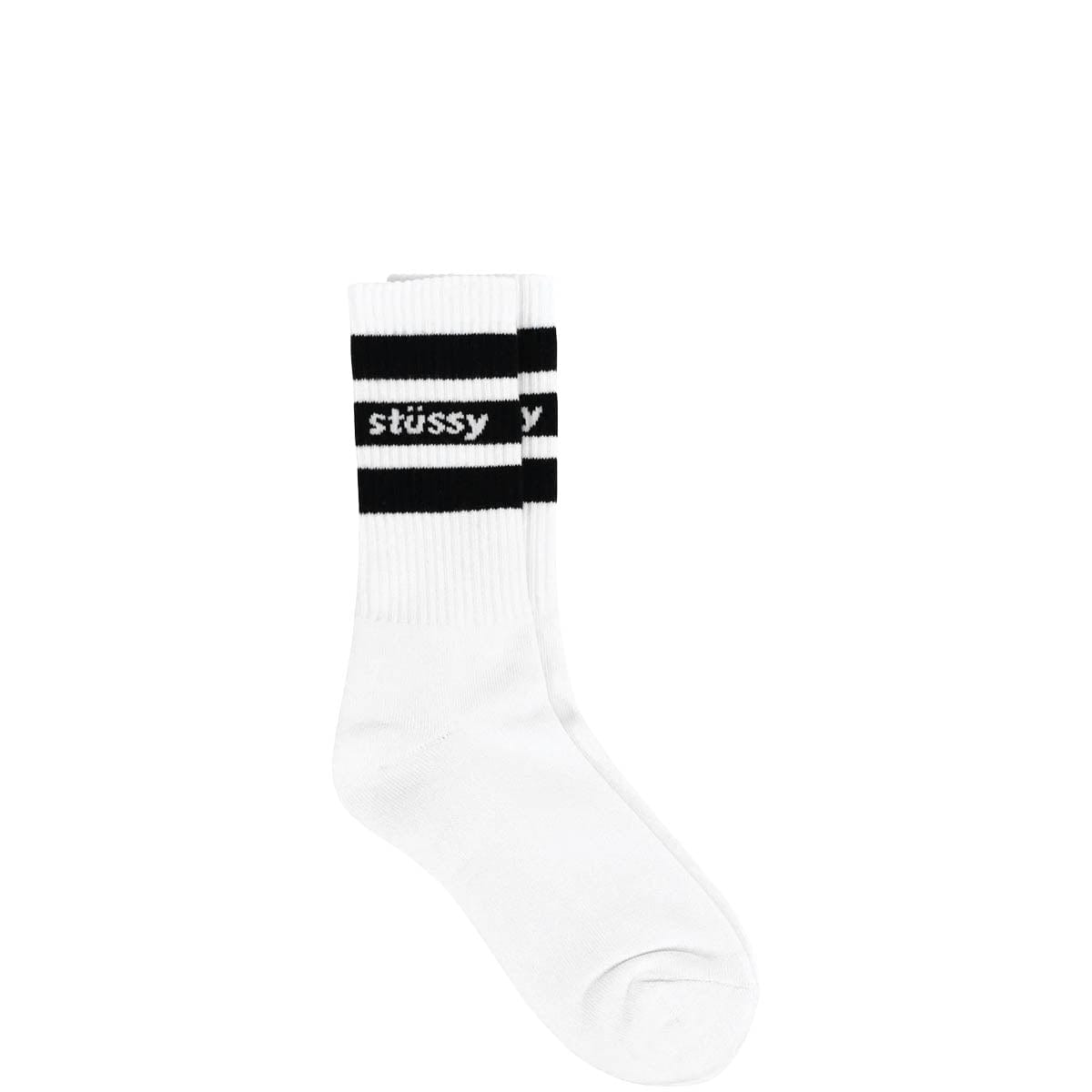 Stüssy Socks WHITE/BLACK / O/S STRIPE CREW SOCKS