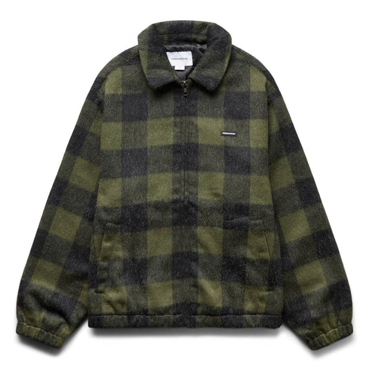 thisisneverthat Outerwear BRUSHED CHECK ZIP JACKET