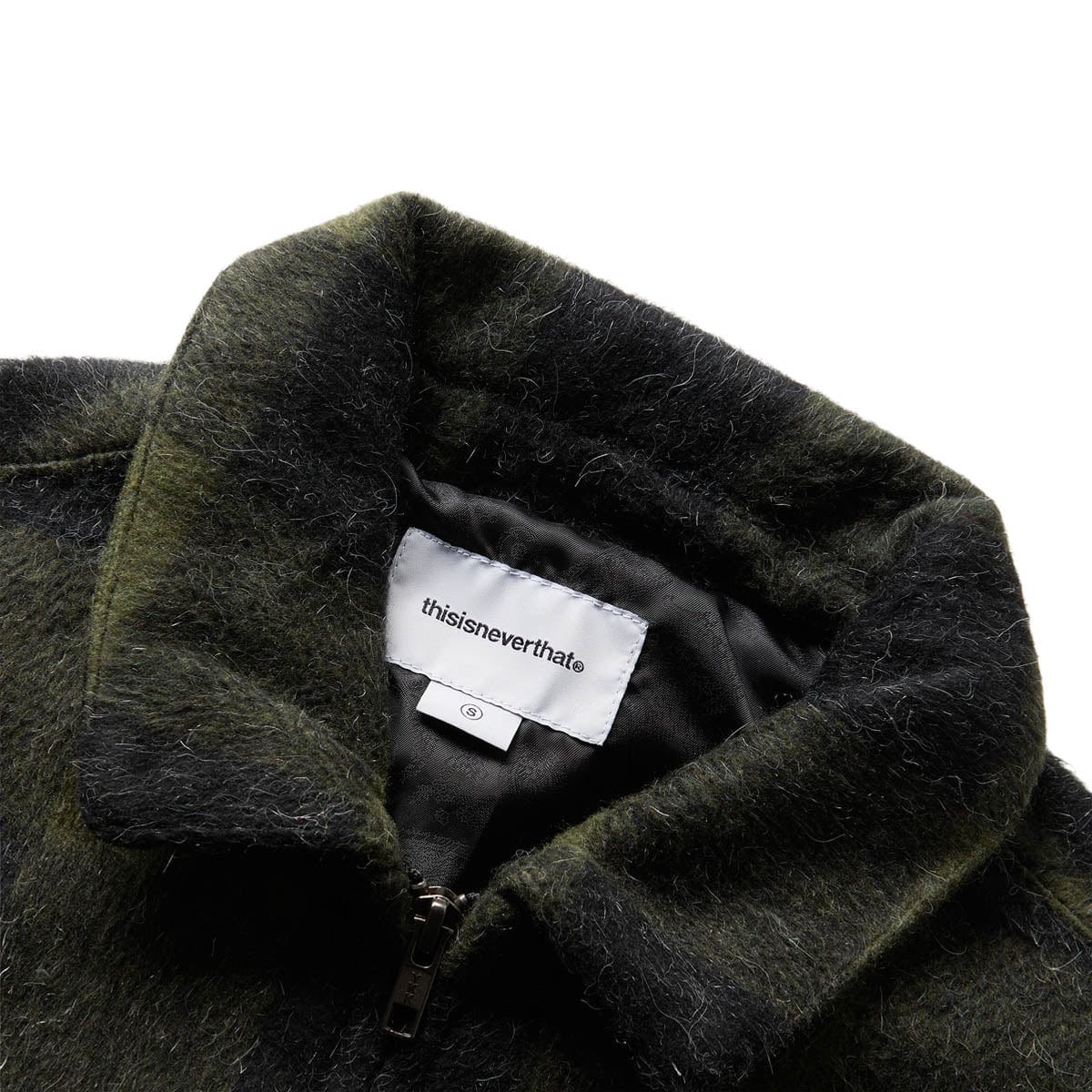 thisisneverthat Outerwear BRUSHED CHECK ZIP JACKET