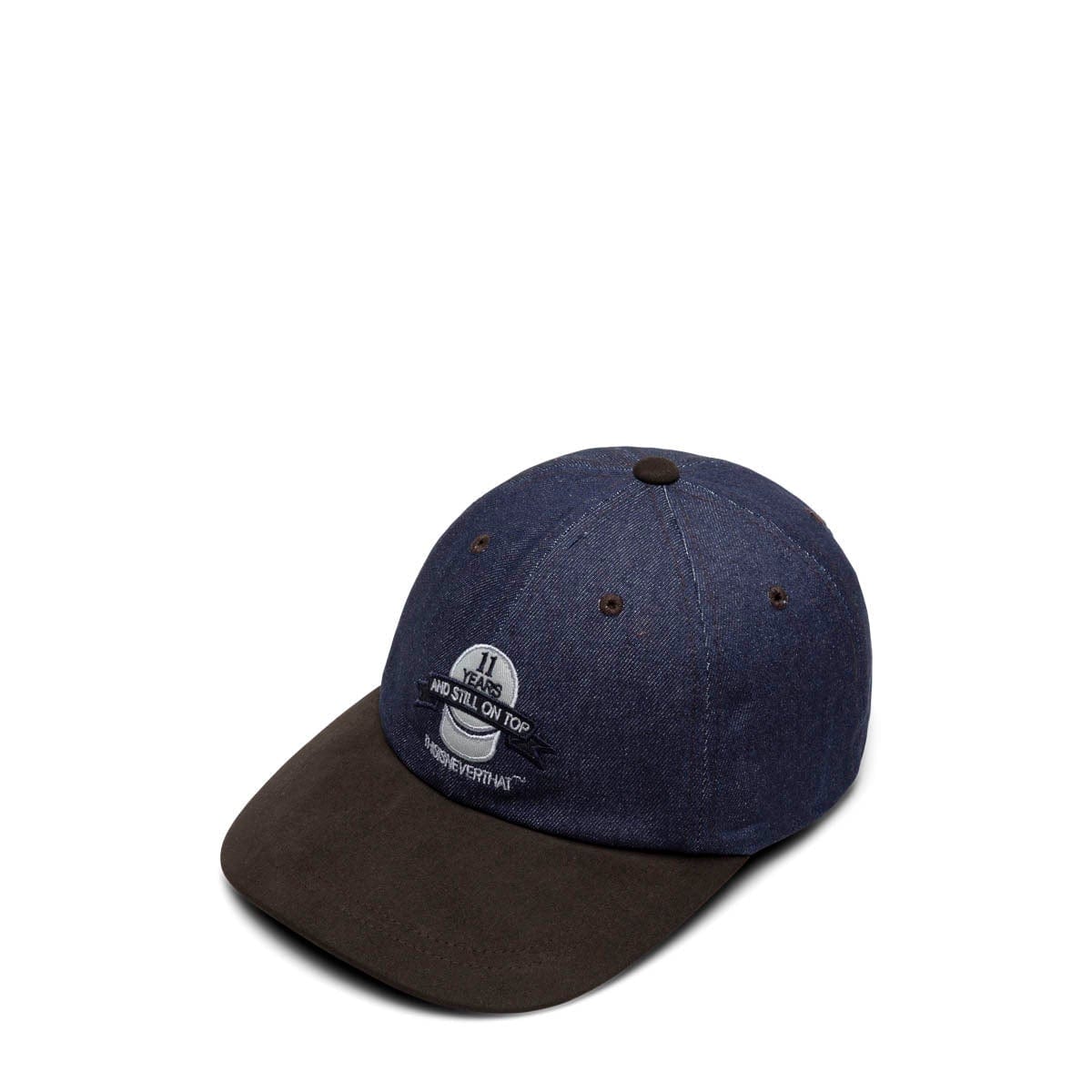 thisisneverthat headwear BLUE / O/S DENIM & SUEDE CAP (LO PRO)