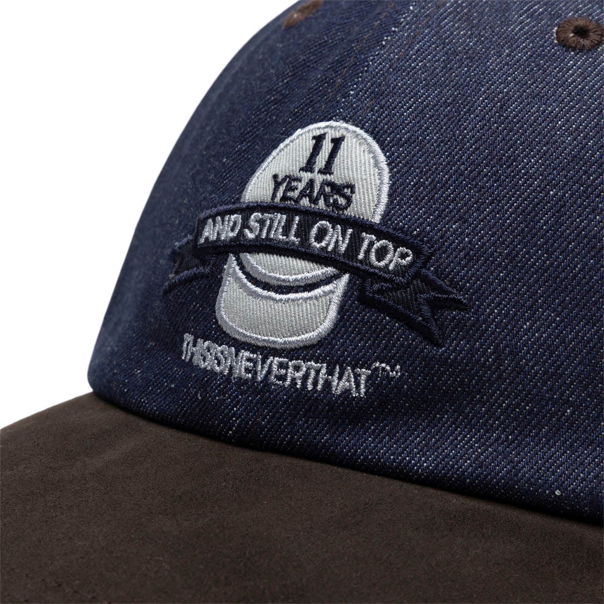 thisisneverthat headwear BLUE / O/S DENIM & SUEDE CAP (LO PRO)