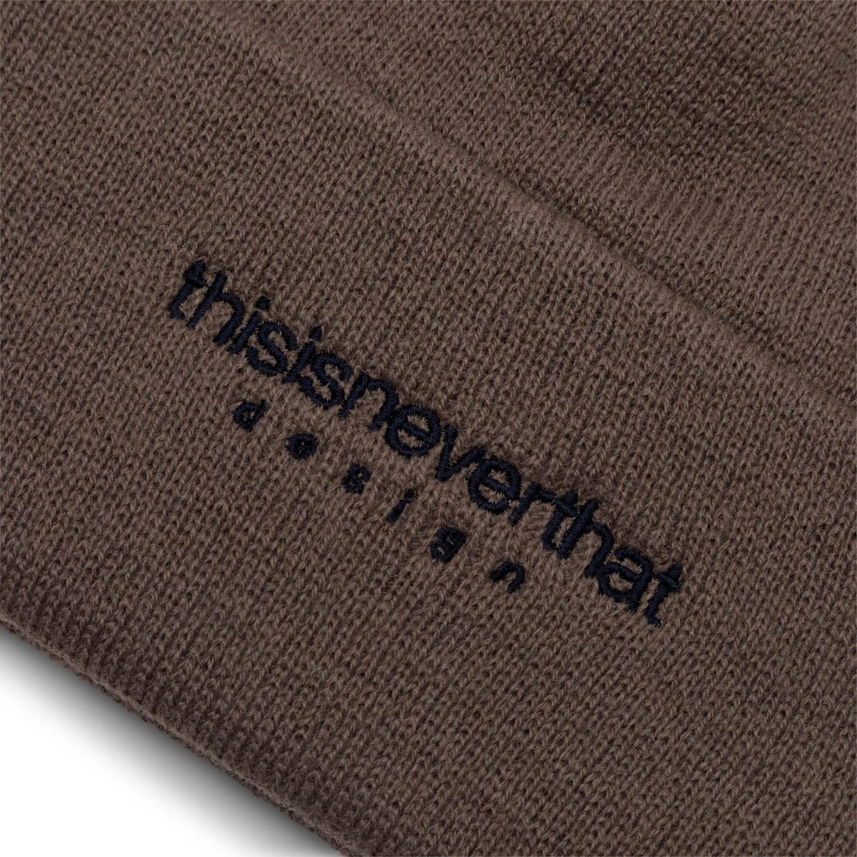 thisisneverthat Headwear DARK MOCHA / O/S L LOGO BEANIE