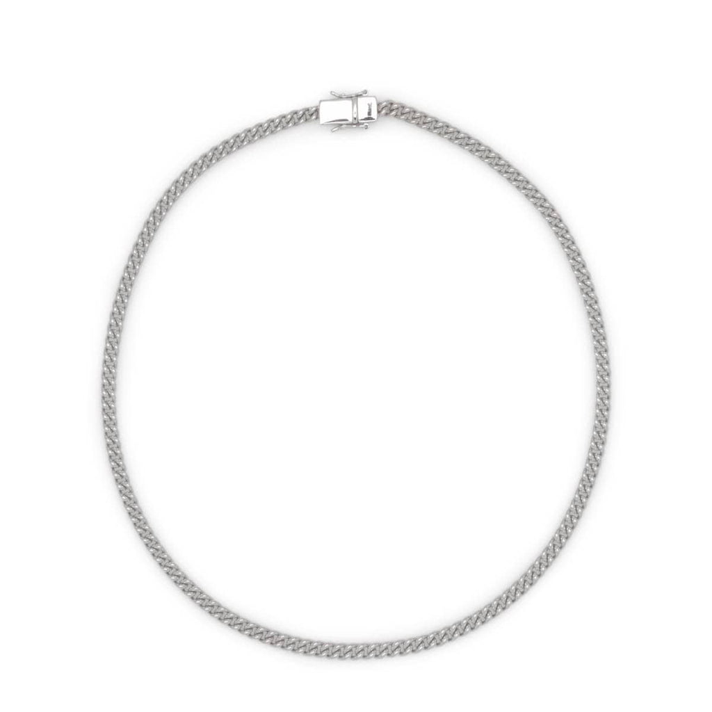 Tom Wood Jewelry 925 STERLING SILVER / 17 IN. / N01048NA01S925 ROUNDED CURB CHAIN THIN