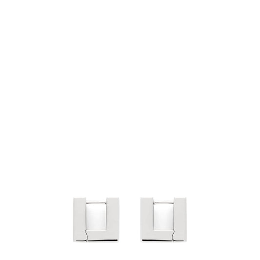 Tom Wood Jewelry 925 STERLING SILVER / O/S SQUARE HOOPS SMALL