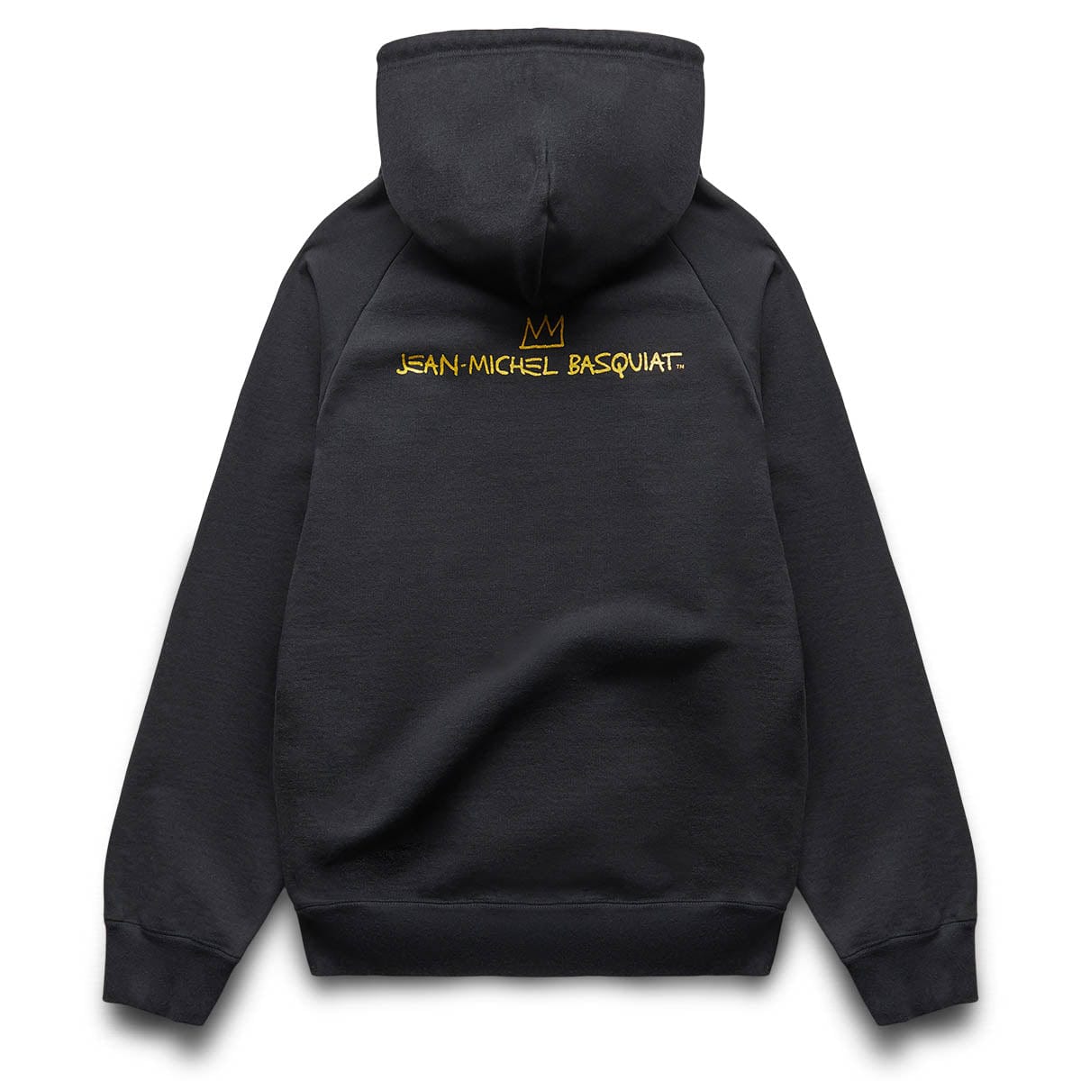 BASQUIAT / WASHED HEAVY WEIGHT PULLOVER HOOD BLACK | Bodega