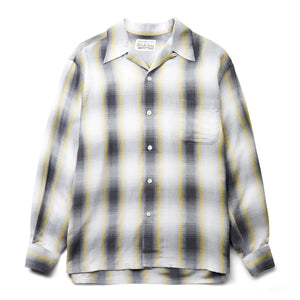 OMBRE CHECK OPEN COLLAR SHIRT ( TYPE - Lacoste Lambswool Crew Neck