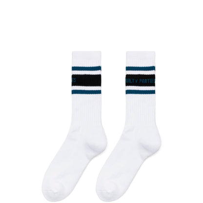 Wacko Maria Socks WHITE/BLUE / O/S SKATER SOCKS ( TYPE-2 ) White/Blue