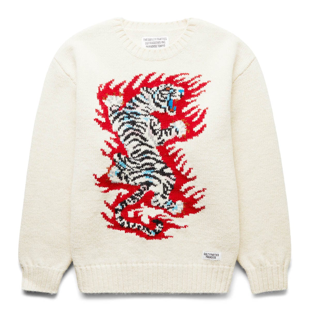 TIM LEHI / INTARSIA CREW NECK SWEATER