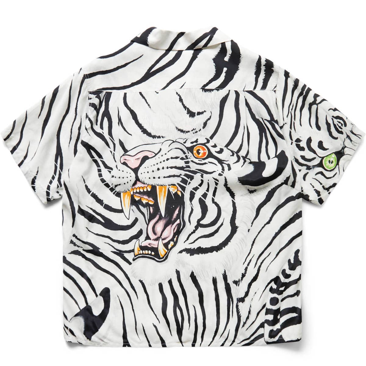 Workwear Retro Tiger Hawaiian Printed Men's Shirt Black / L