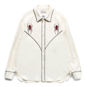 1 ) WHITE | WOLF'S HEAD / WESTERN SHIRT L/S ( TYPE