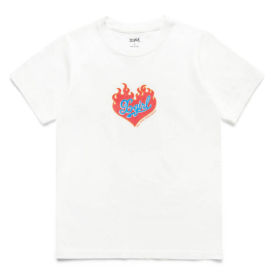 X-Girl Womens BURNING HEART S/S COMPACT TEE