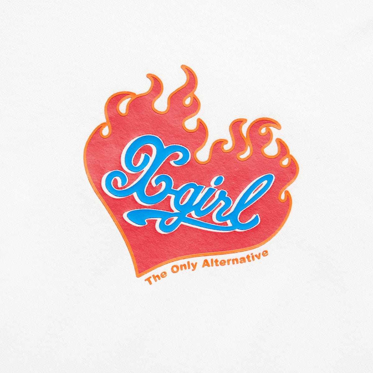 X-Girl Womens BURNING HEART S/S COMPACT TEE