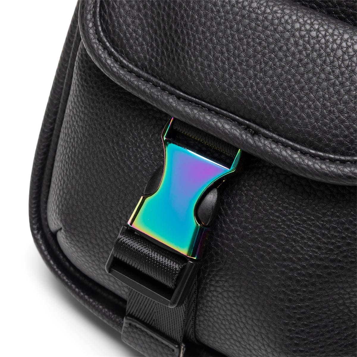 logo-engraved twist-lock backpack | FAUX LEATHER FLAP SHOULDER BAG