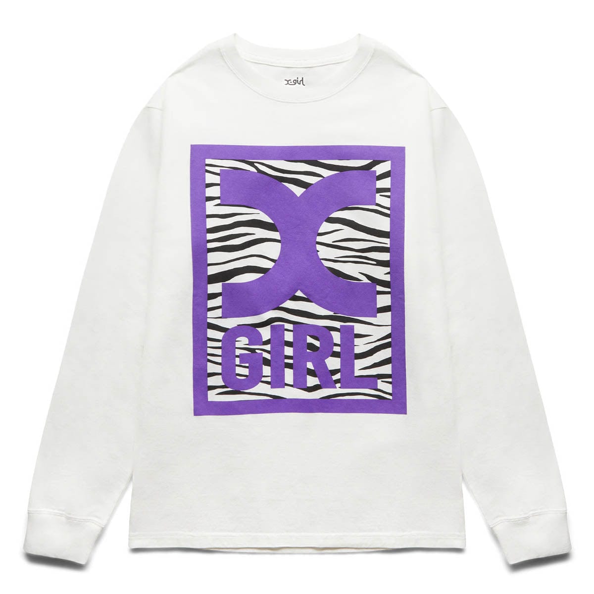 White Logo Graphic Long Sleeve T-Shirt | Le Tigre