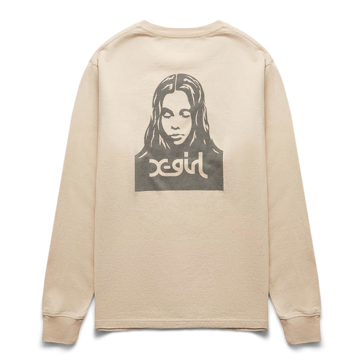 X-Girl Womens WASHED FACE LOGO L/S TEE