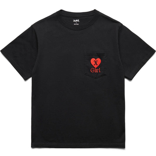 X-Girl T-Shirts HEART EMBROIDERY POCKET S/S TEE