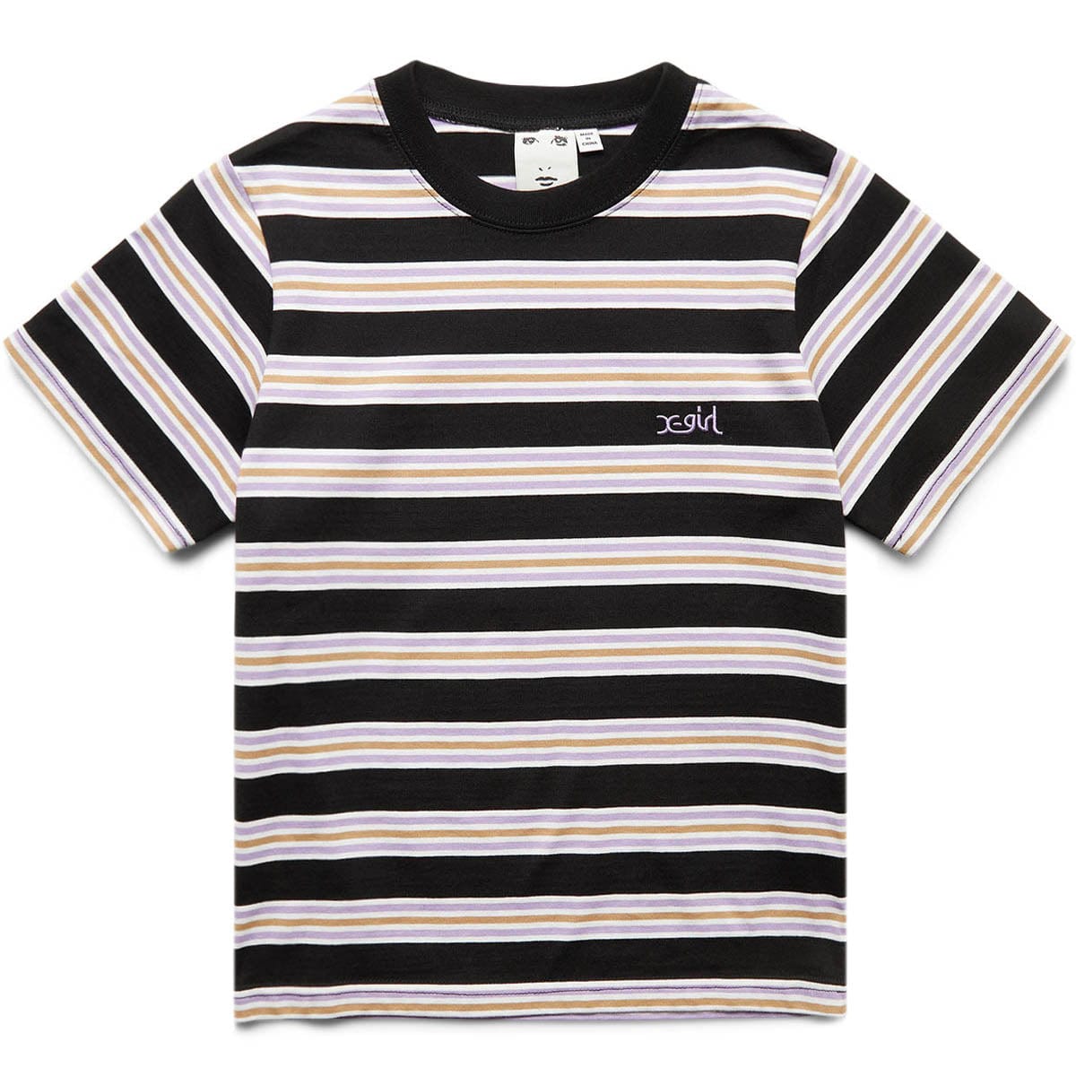 X-Girl T-Shirts STRIPED S/S BABY TEE